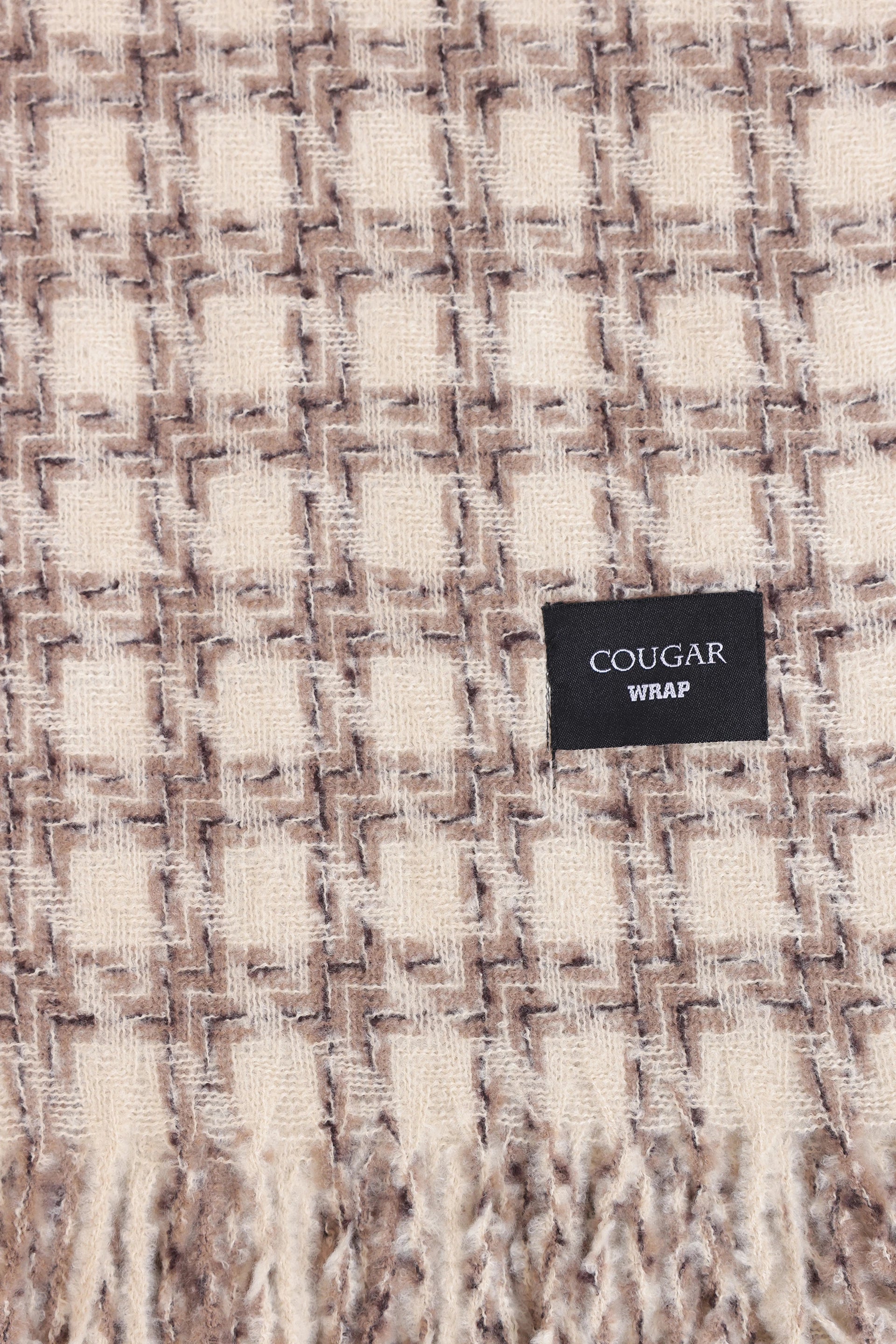 Checkered Knitted Shawl - Cougar Clothing