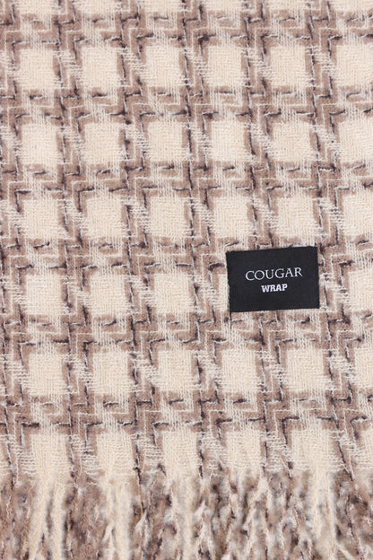 Checkered Knitted Shawl - Cougar Clothing