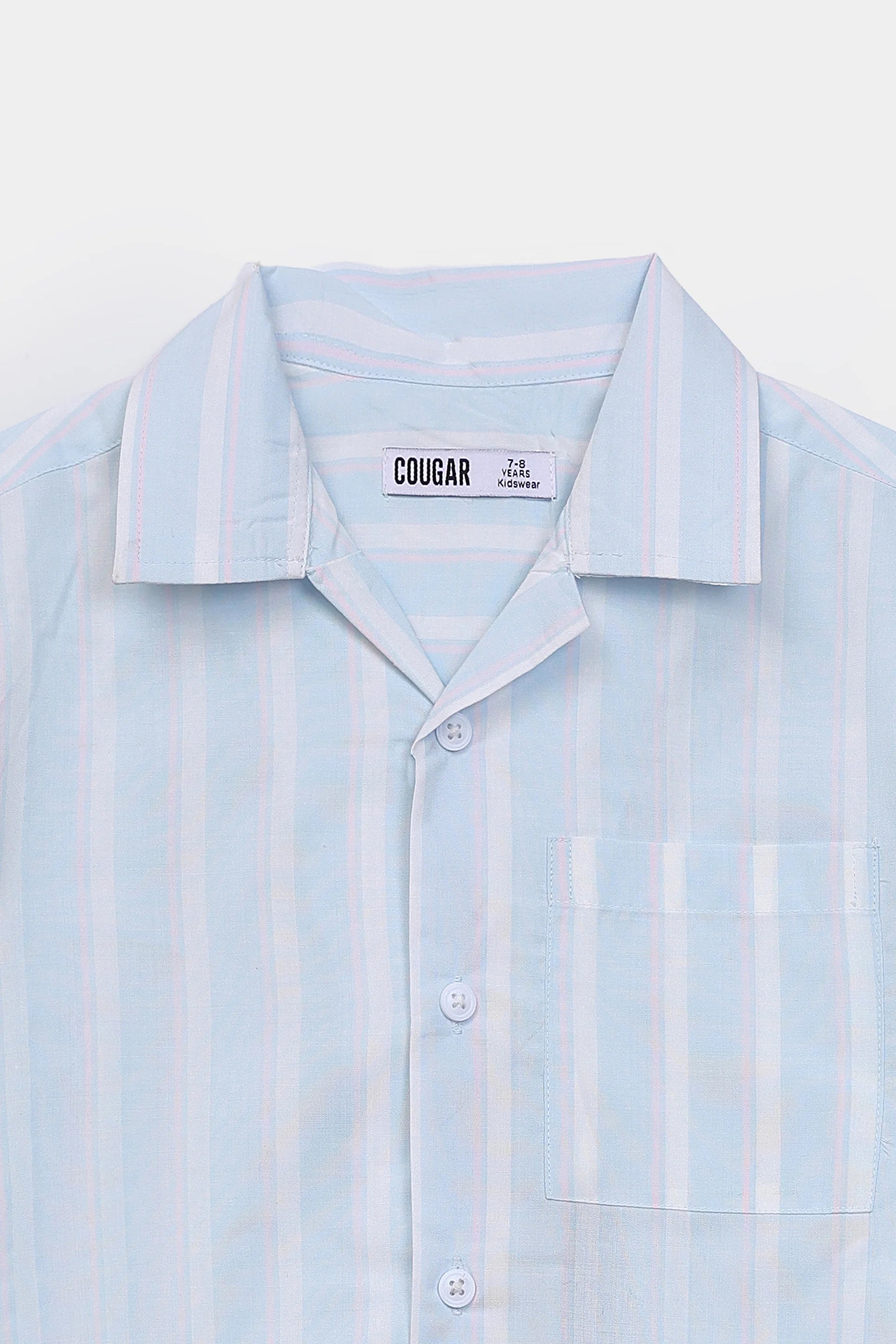 Striped Camp Collar Shirt - Cougar Clothing