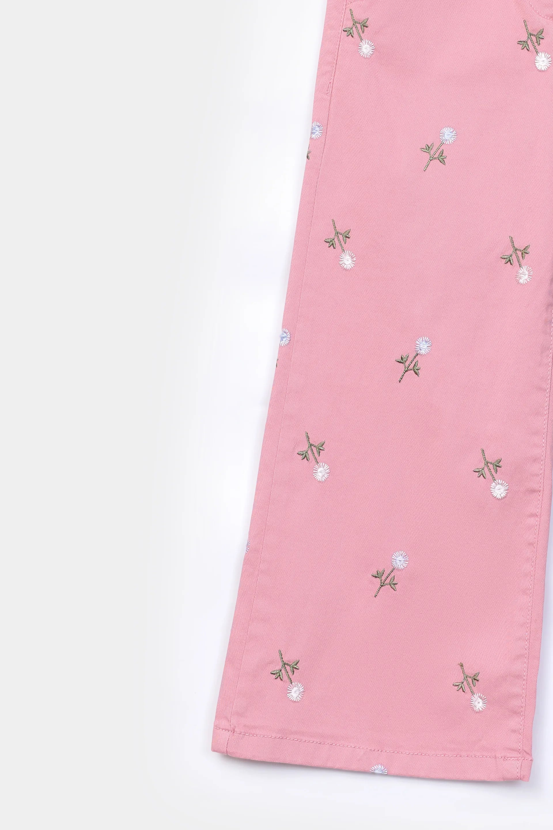 Embroidered Wide-Leg Jeans - Cougar Clothing