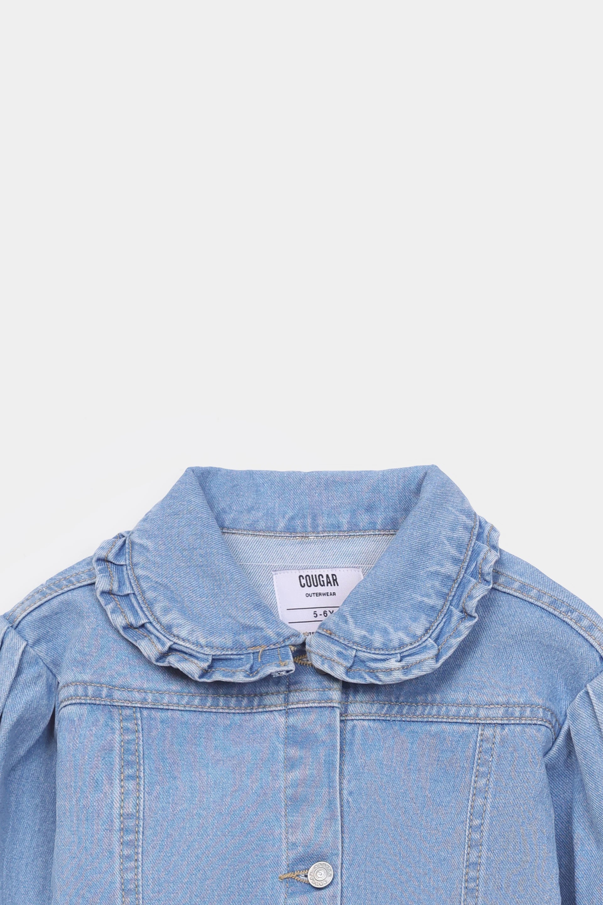 Puff-Sleeved Denim Jacket - Cougar Clothing