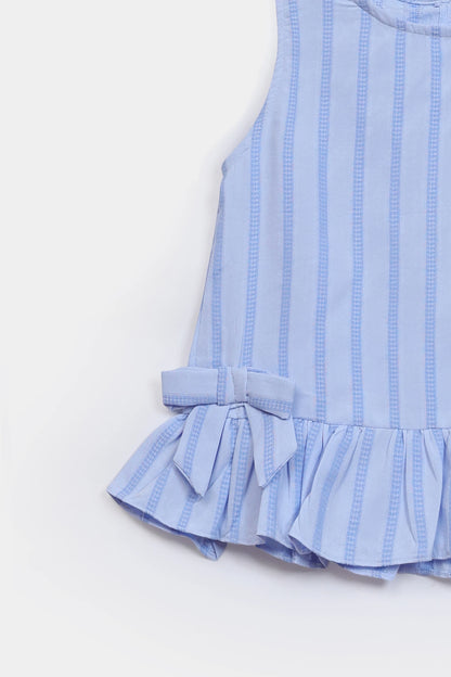 Viscose Cotton Top With Bows - Cougar Clothing