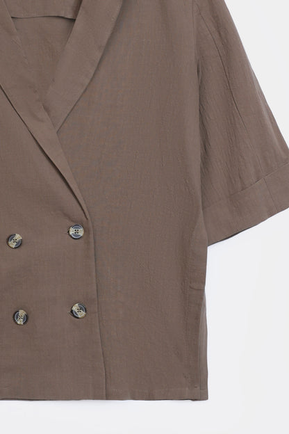 Double-Breasted Blazer Top - Cougar Clothing