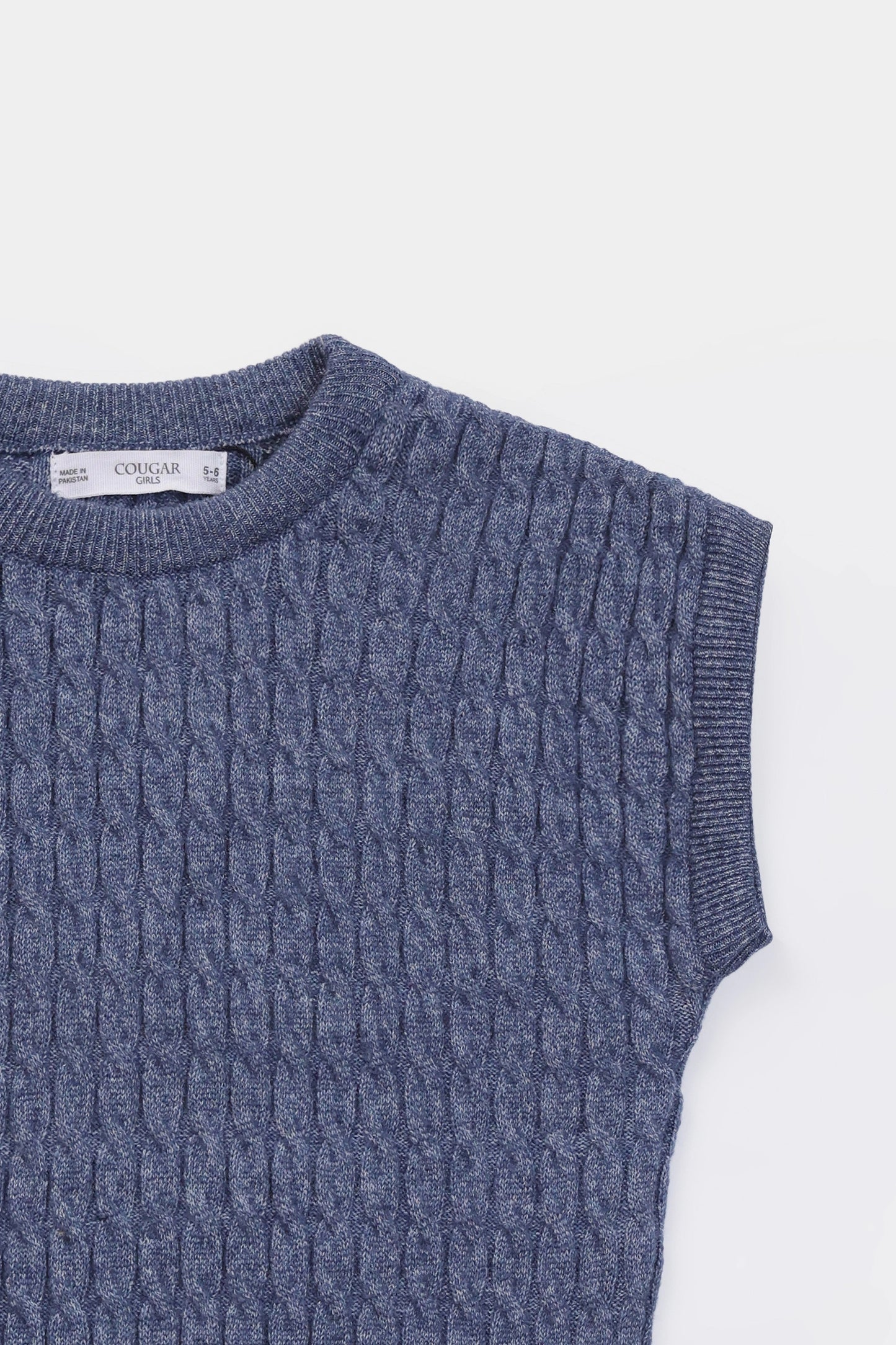 Cable Knit Sweater Vest - Cougar Clothing