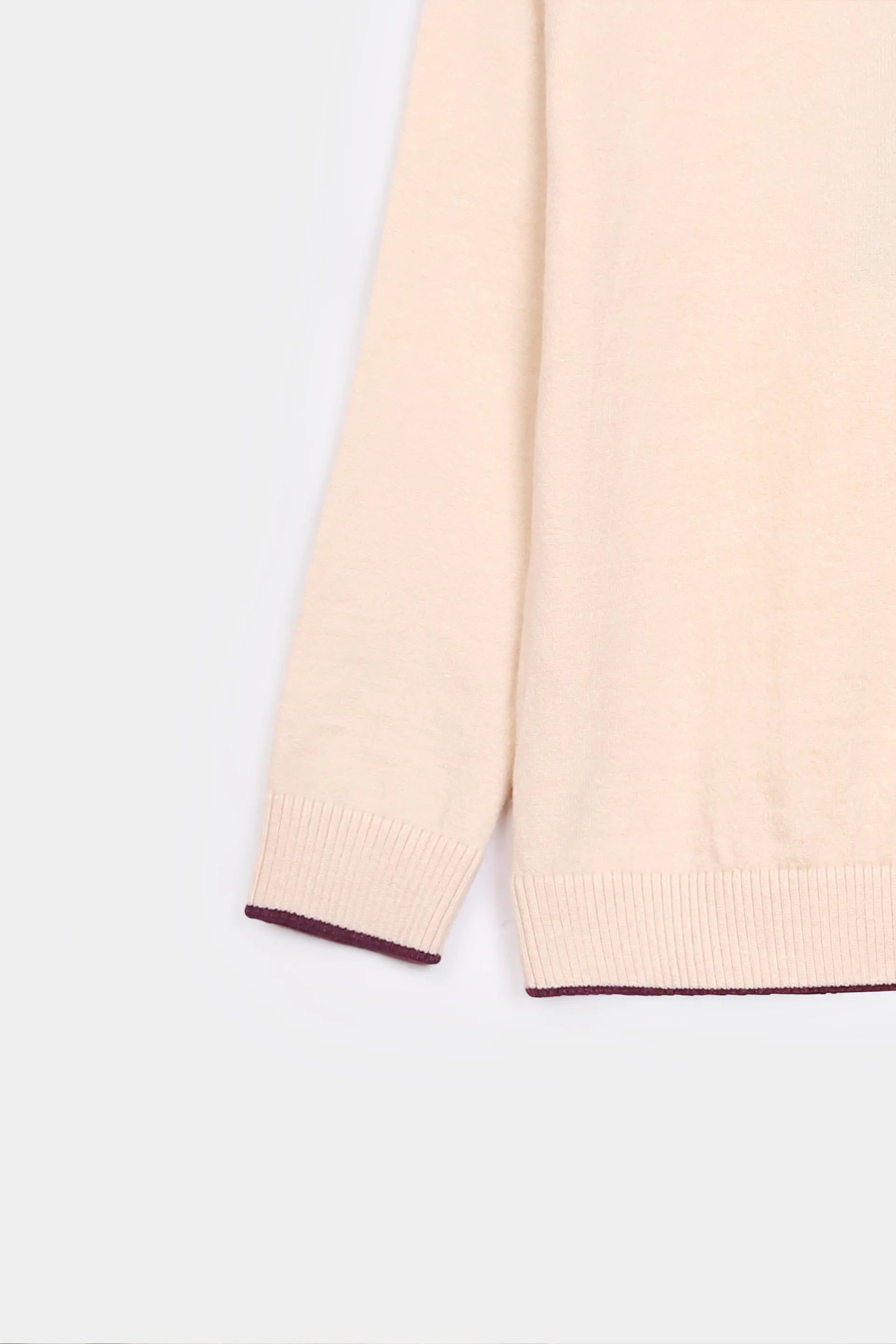 Trimmed Quarter Zip Sweater - Cougar Clothing