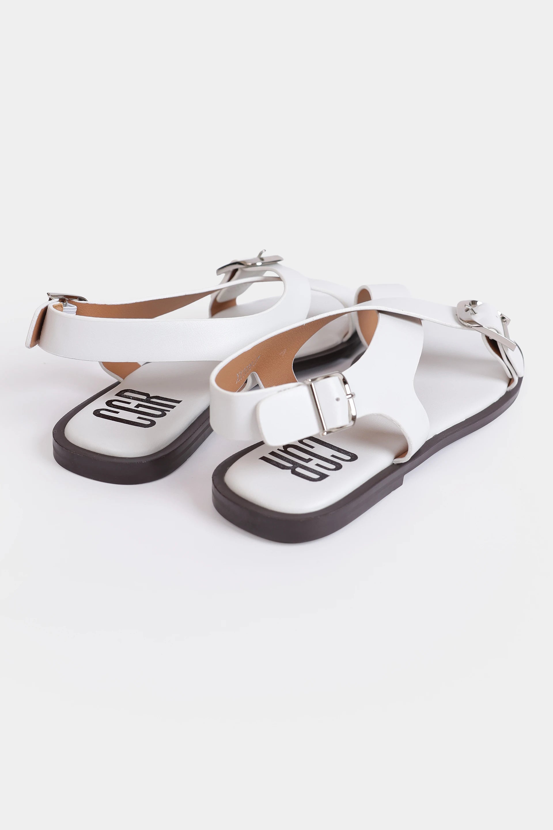 Cross Strap Flat Sandals - Cougar Clothing