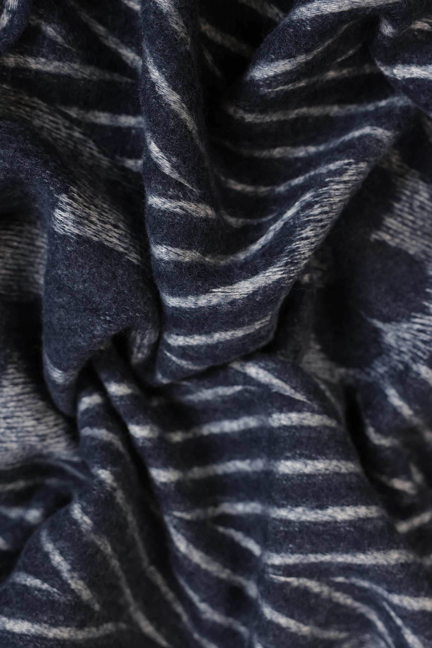 Contrast Striped Knit Shawl - Cougar Clothing