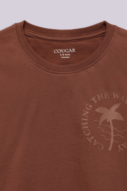 Text Printed Graphic T-Shirt - Cougar Clothing