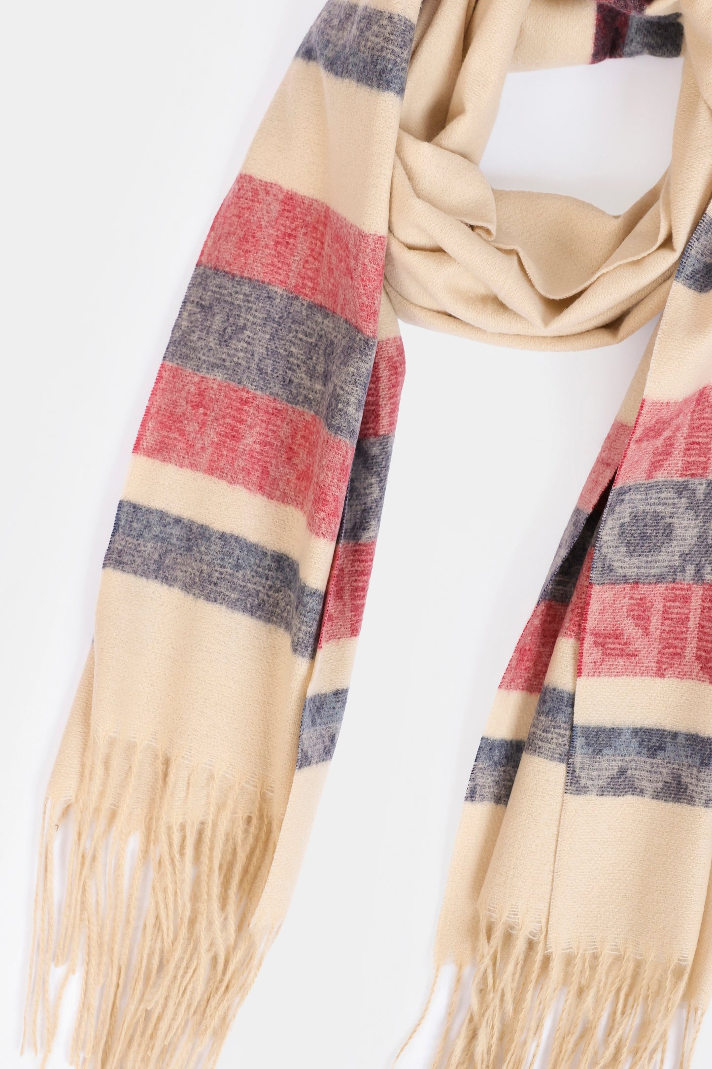 Striped Knitted Shawl - Cougar Clothing