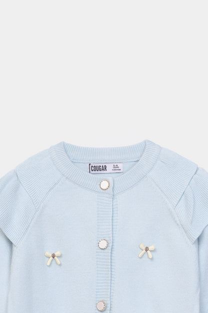 Bow-Detailed Cardigan - Cougar Clothing
