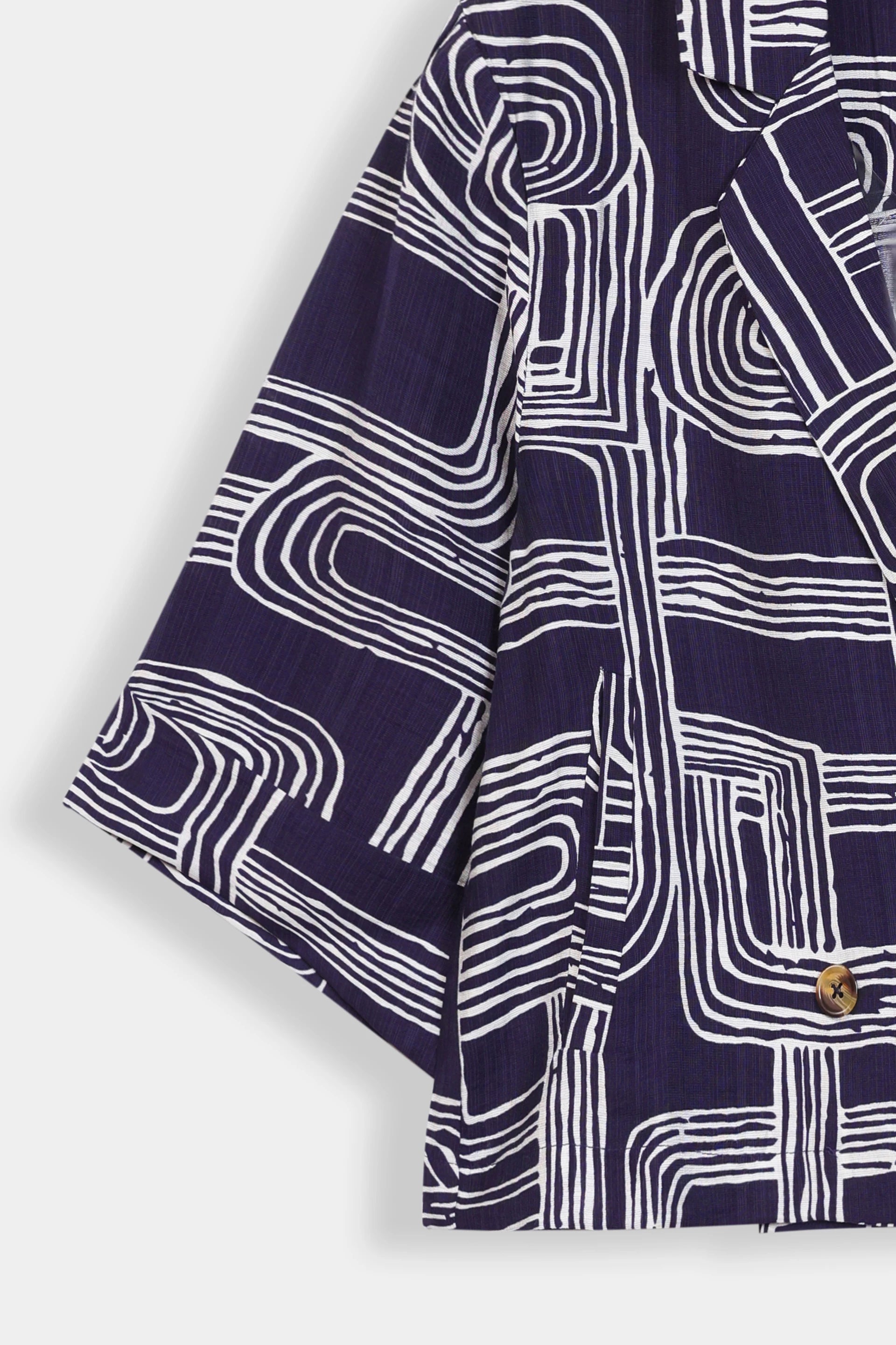 Abstract Printed Blazer Top - Cougar Clothing