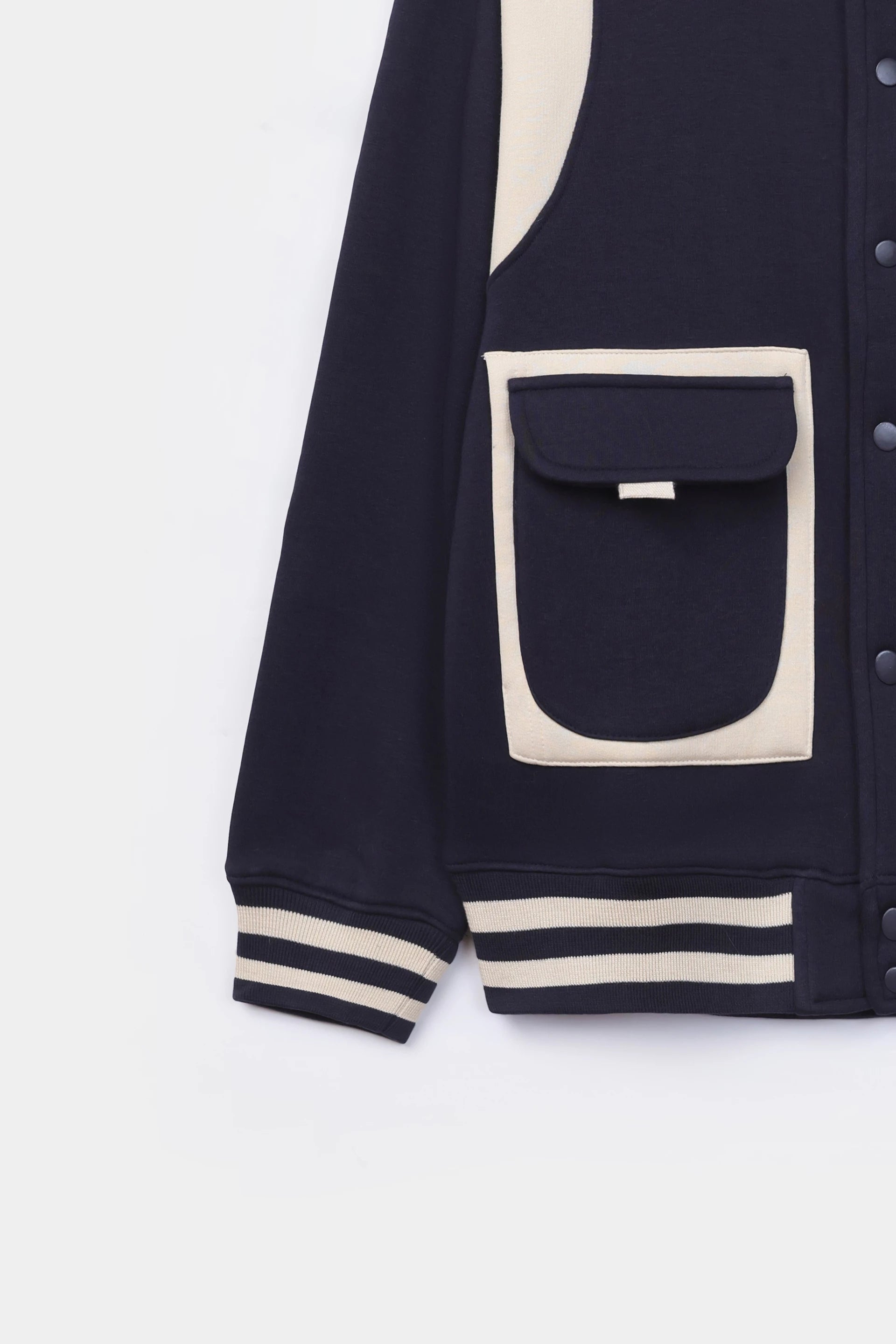 Varsity Jacket With Contrast Accent - Cougar Clothing