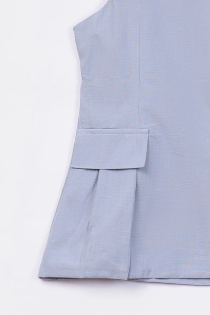 Flap Pleat-Detail Top - Cougar Clothing