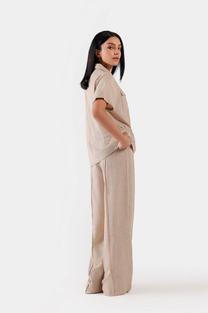 Pleated Textured Trousers - Cougar Clothing