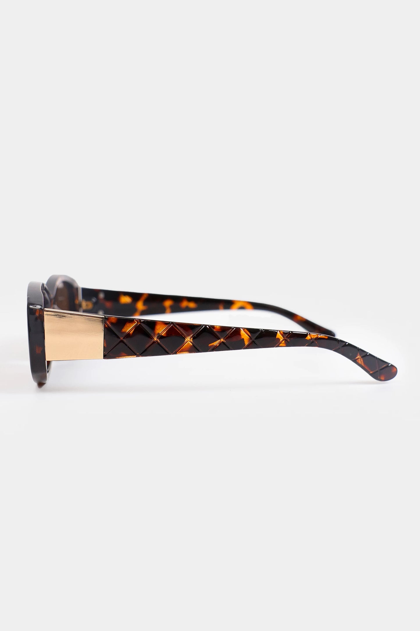 Tortoiseshell Rectangular Fame Sunglasses - Cougar Clothing