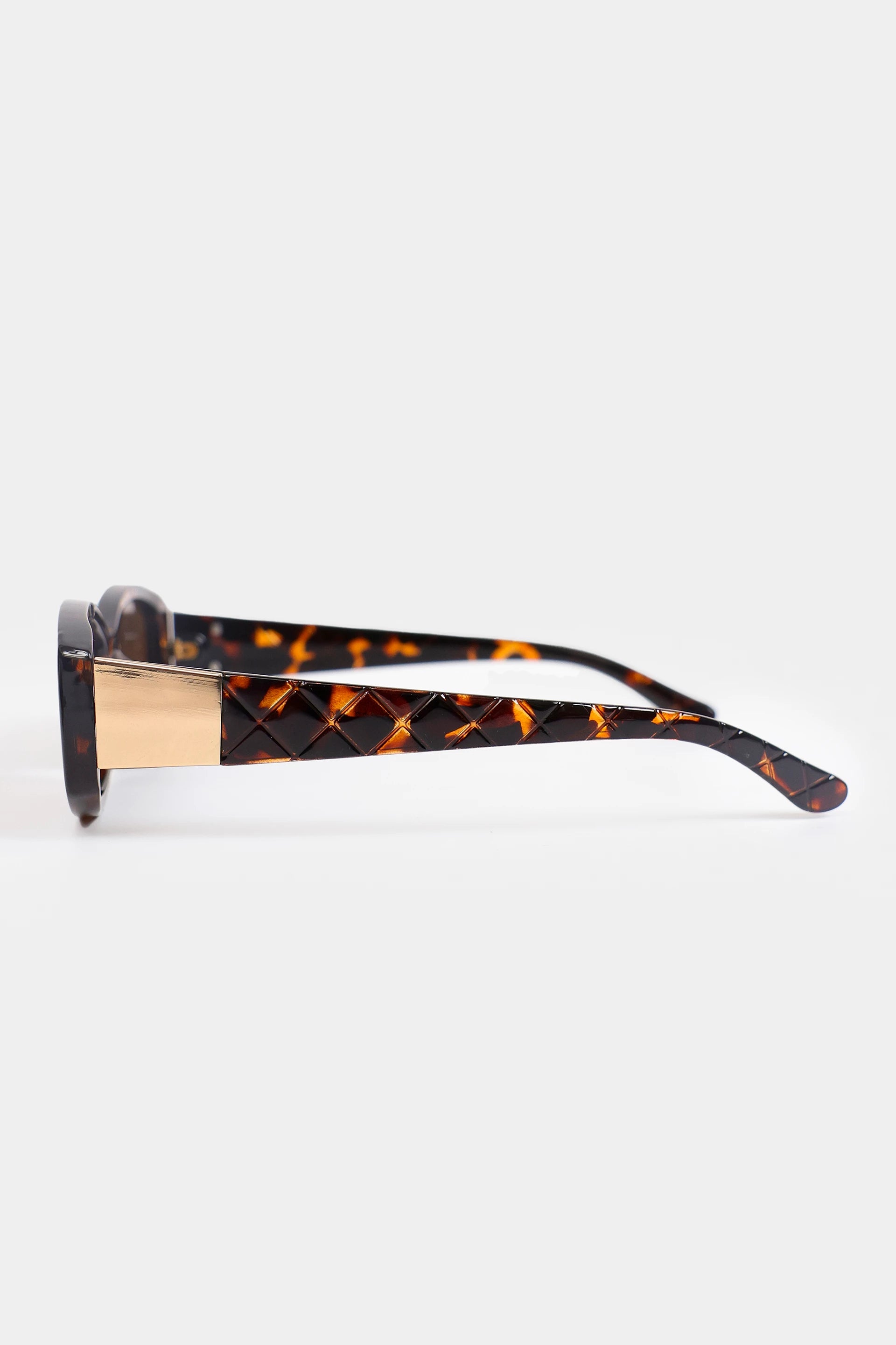 Tortoiseshell Rectangular Fame Sunglasses - Cougar Clothing
