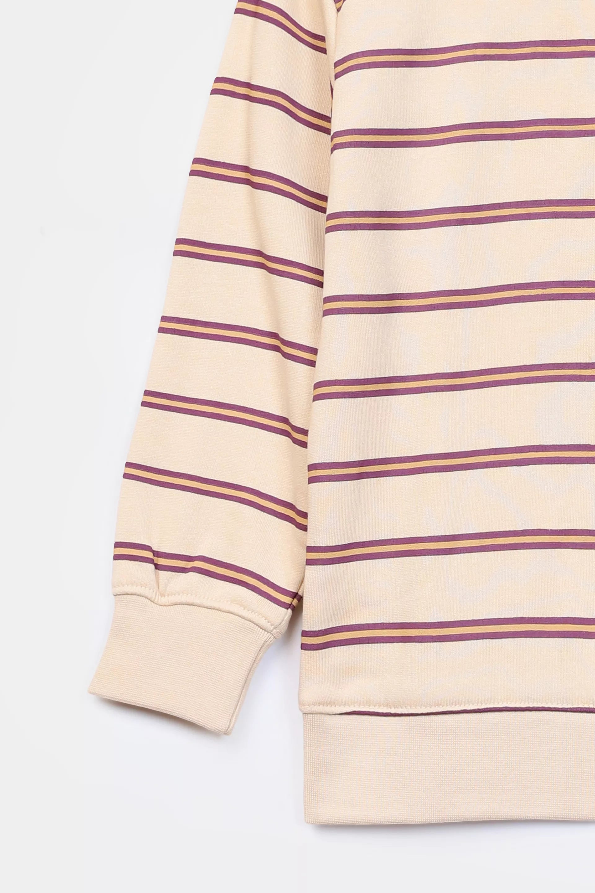 Terry Striped Sweatshirt - Cougar Clothing