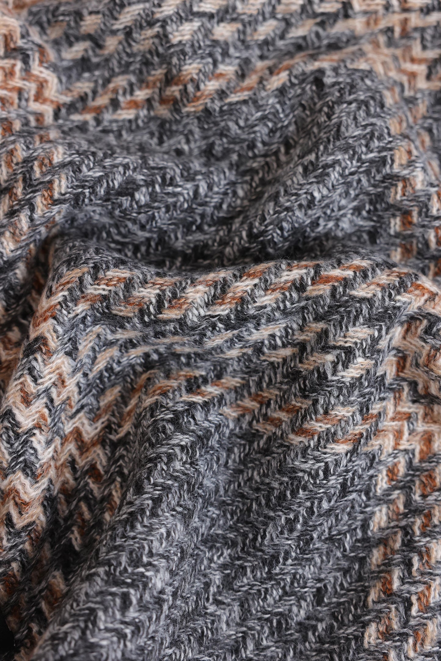 Chunky Check Knitted Shawl - Cougar Clothing