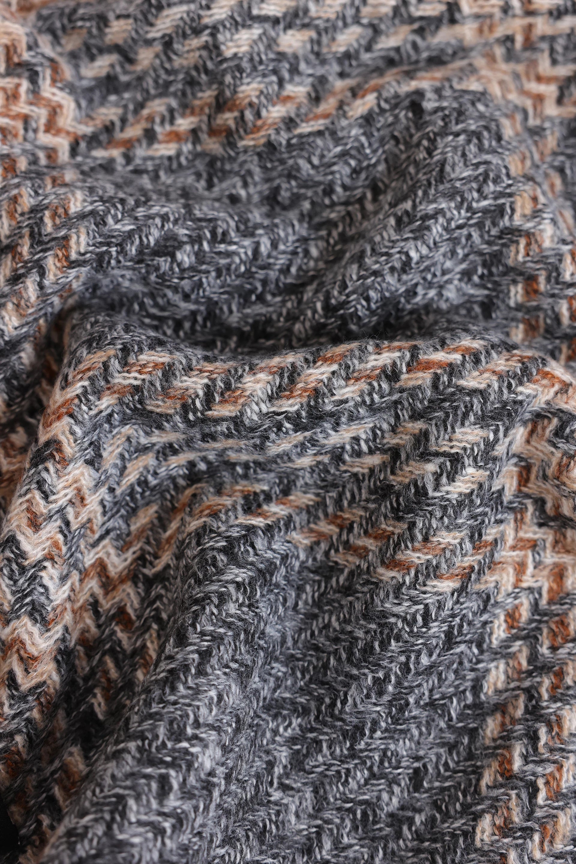 Chunky Check Knitted Shawl - Cougar Clothing