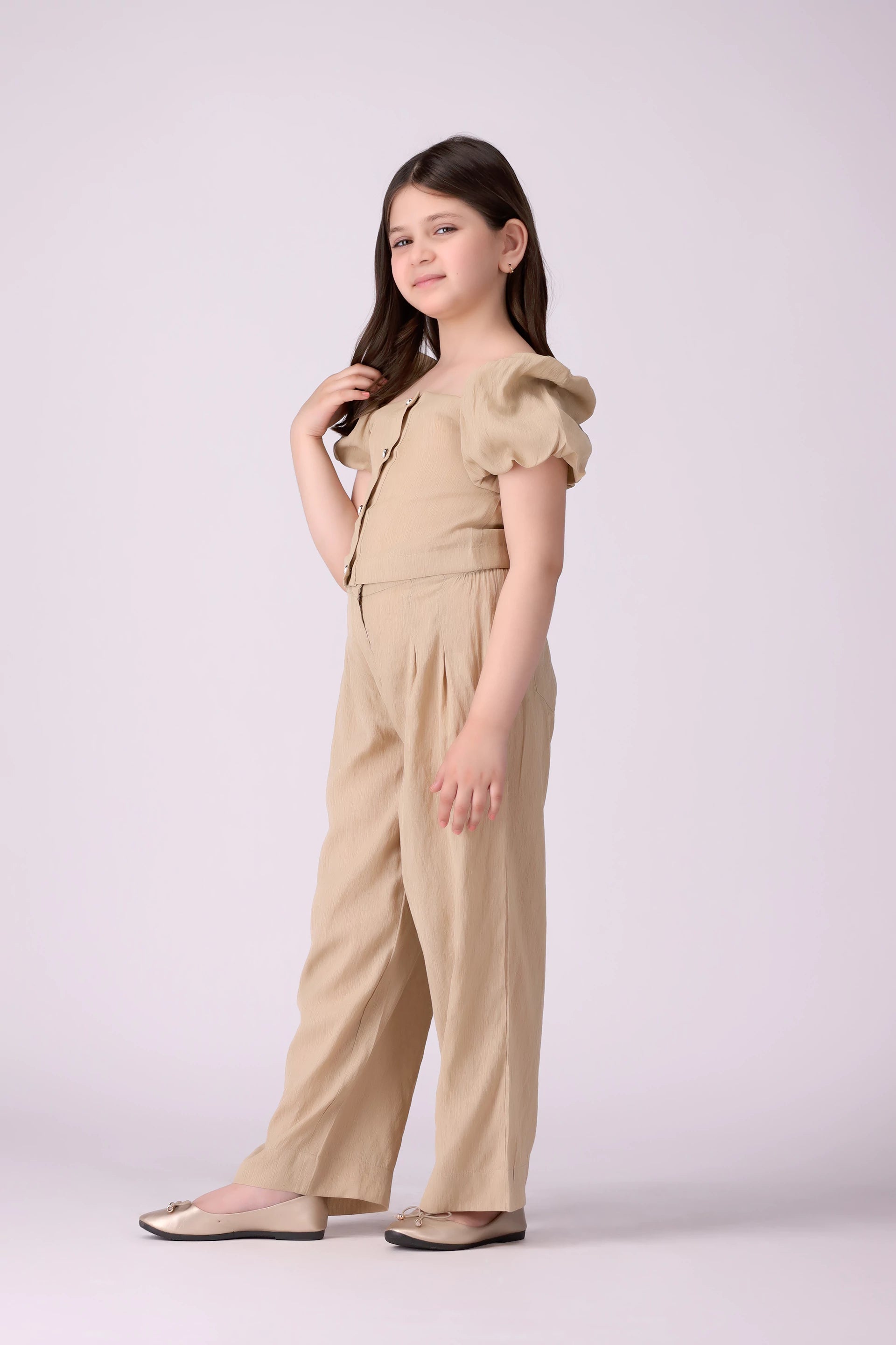 Button-Front Cropped Top - Cougar Clothing