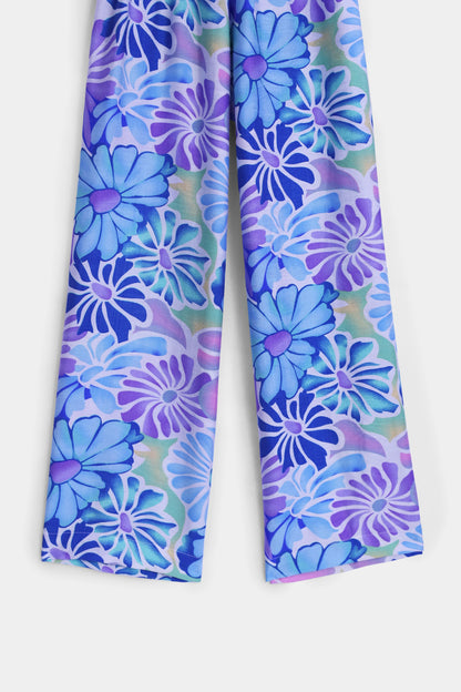 Printed Jumpsuit With Smocked Bodice - Cougar Clothing