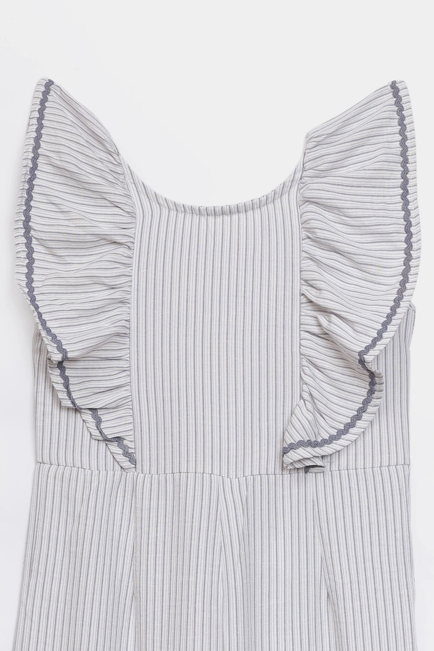 Pin Striped Cotton Jumpsuit - Cougar Clothing