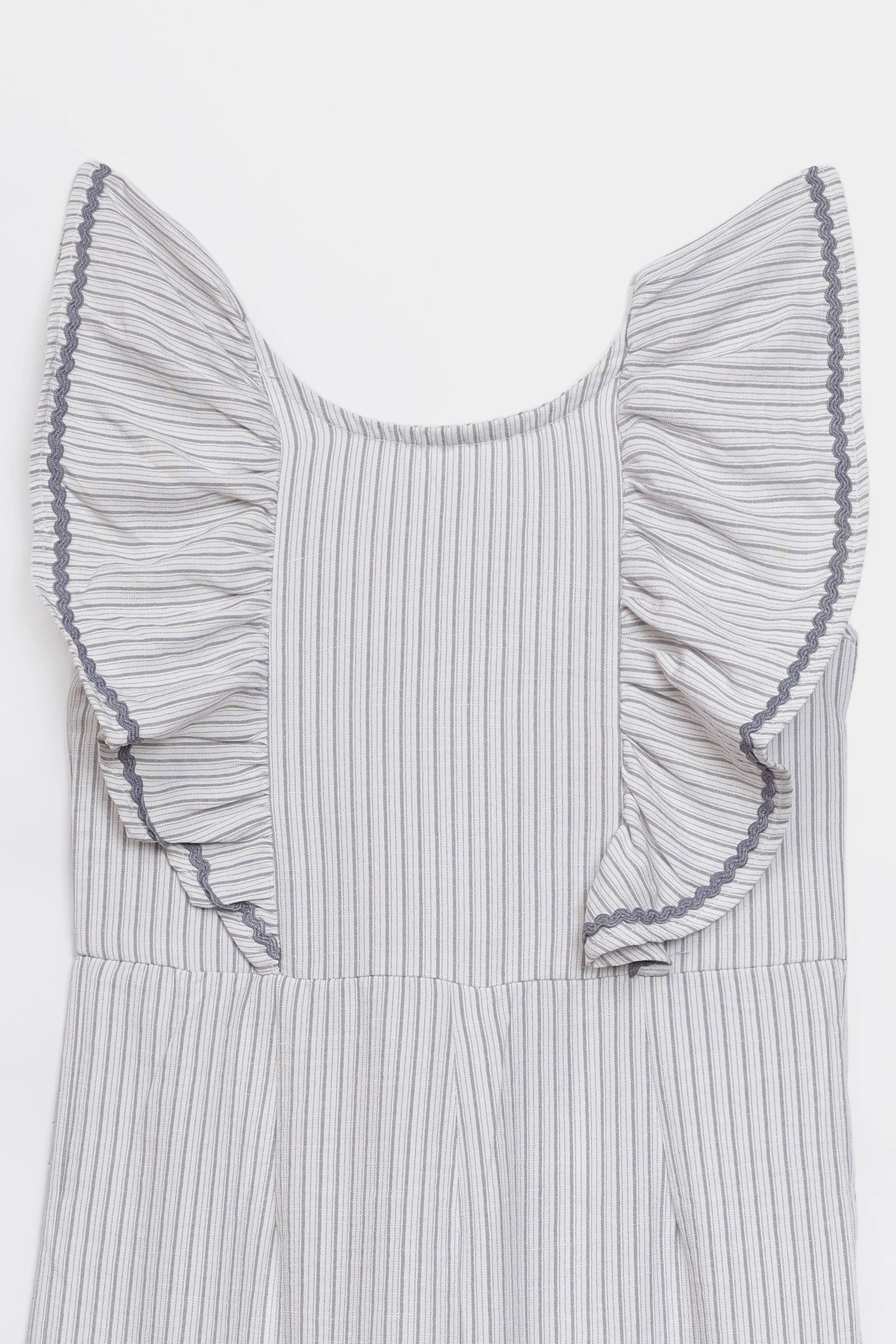 Pin Striped Cotton Jumpsuit - Cougar Clothing