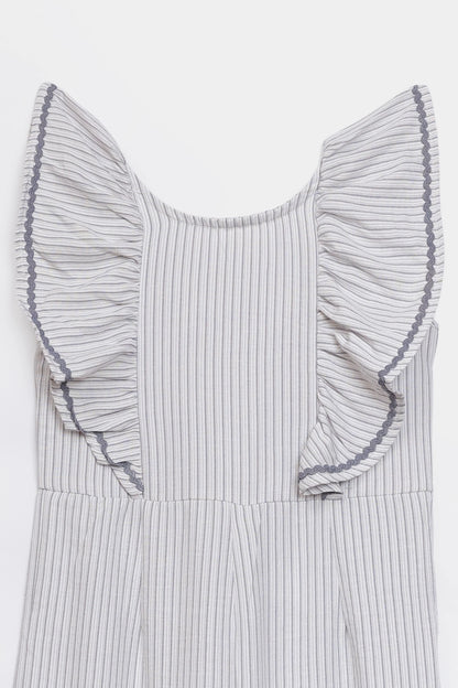 Pin Striped Cotton Jumpsuit - Cougar Clothing
