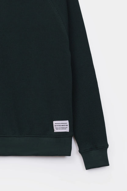 Waffle Knit Sweatshirt - Cougar Clothing