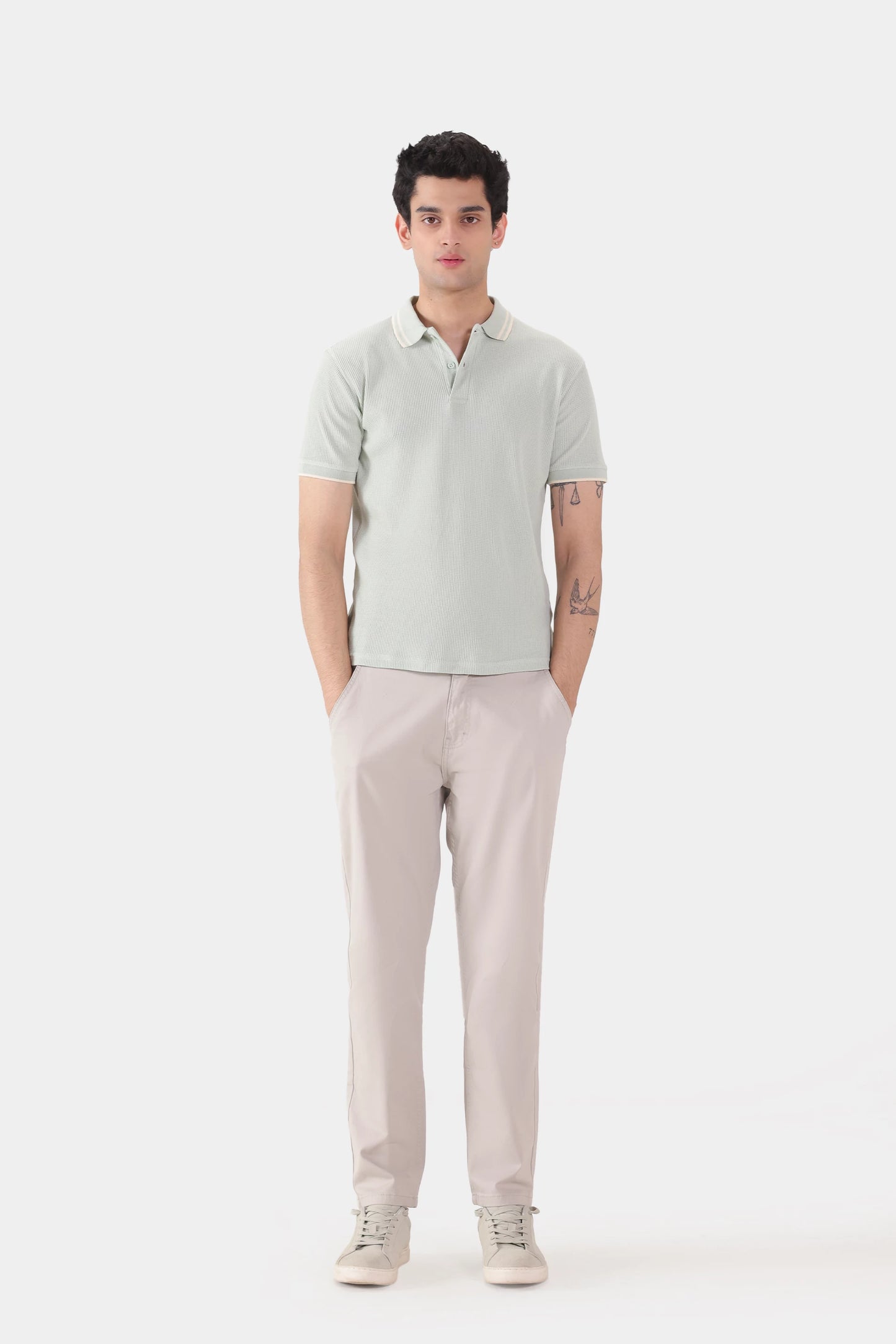 Waffle Knit Polo - Cougar Clothing