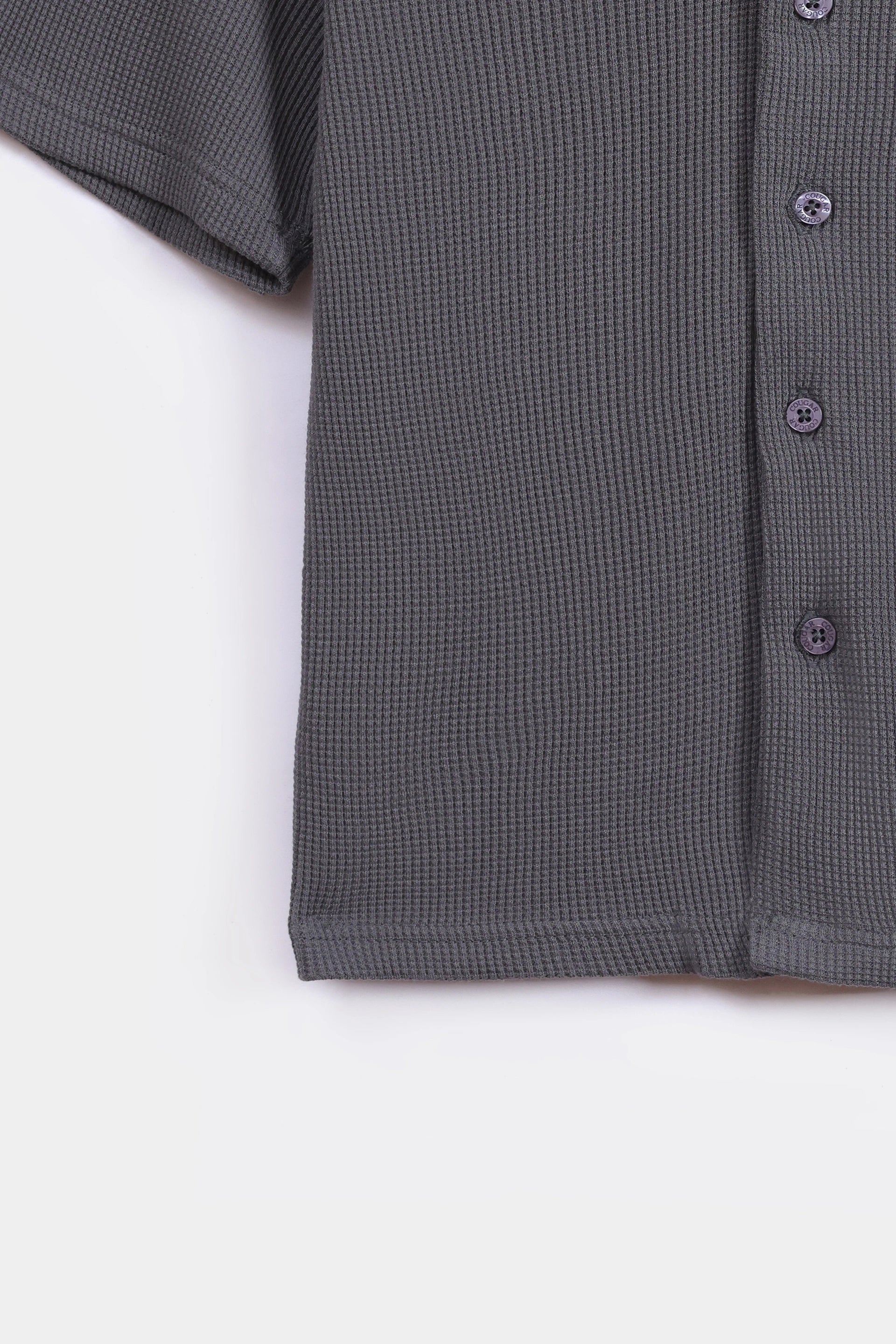 Waffled Resort Collar Shirt - Cougar Clothing