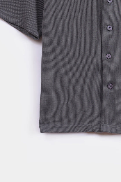 Waffled Resort Collar Shirt - Cougar Clothing