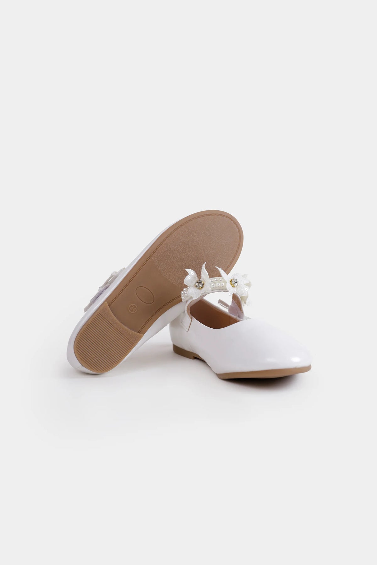 Blossom Embellished Ballet Flats - Cougar Clothing