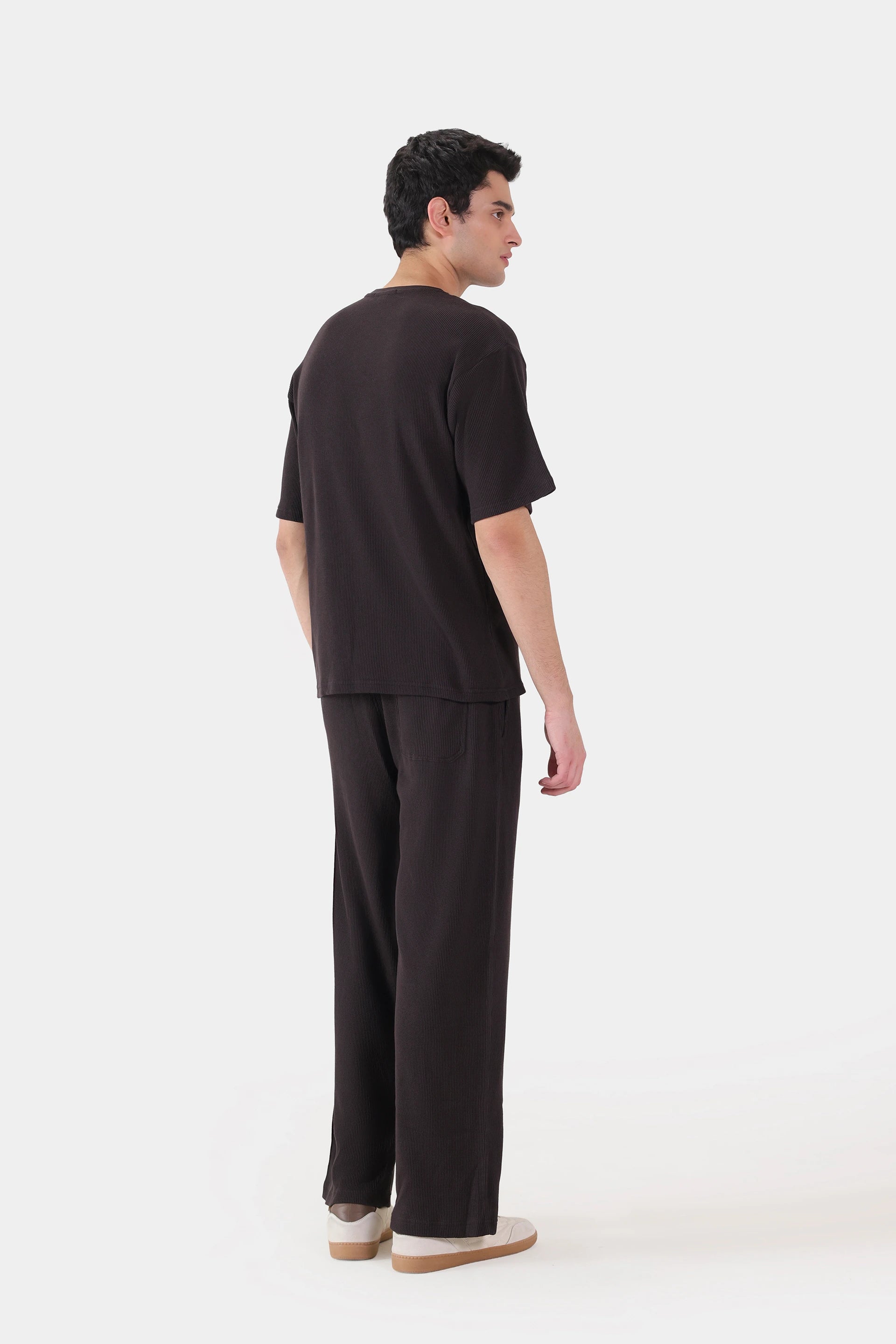 Relaxed Waffle Knit T-Shirt - Cougar Clothing
