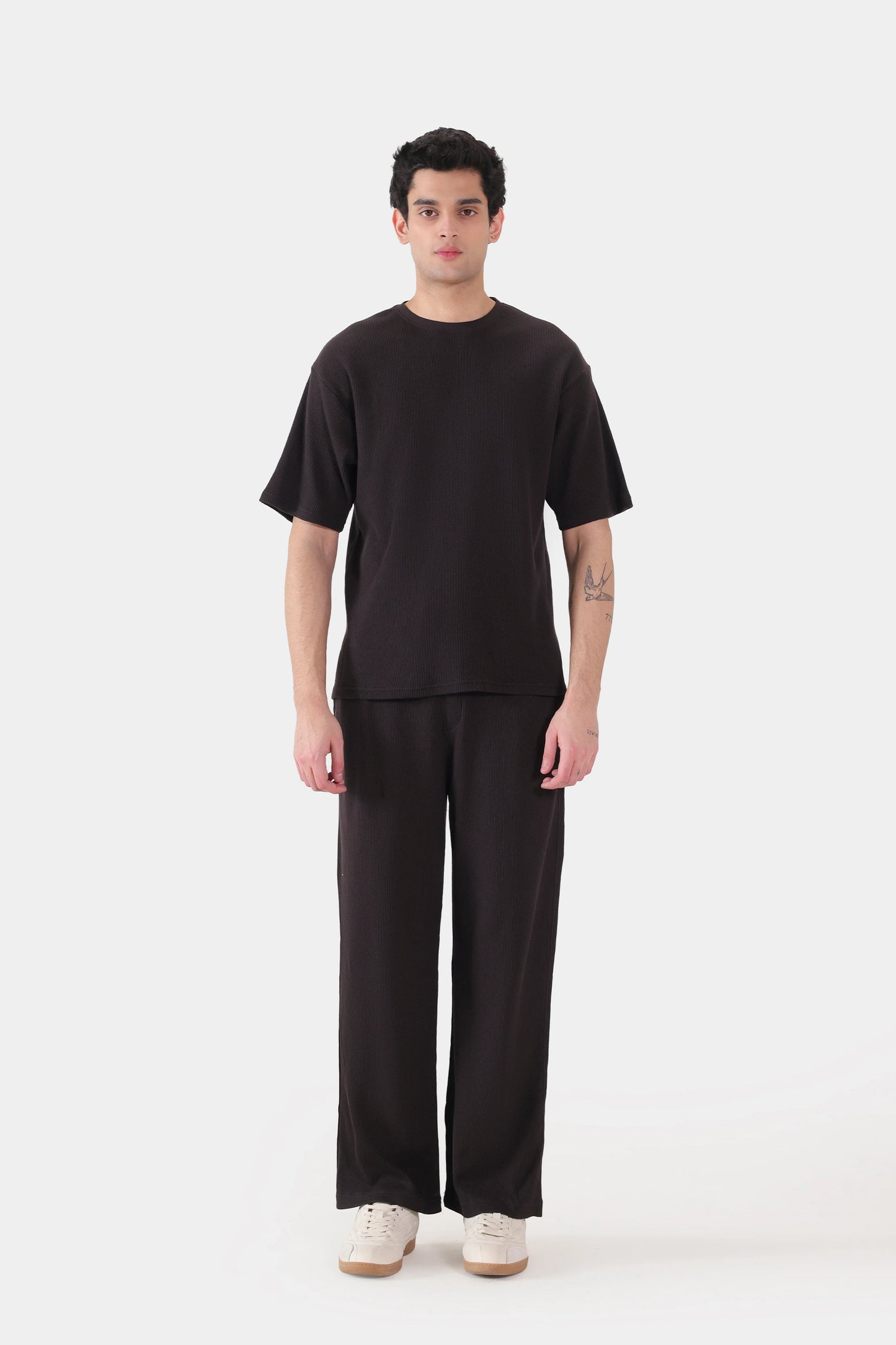 Relaxed Waffle Knit T-Shirt - Cougar Clothing