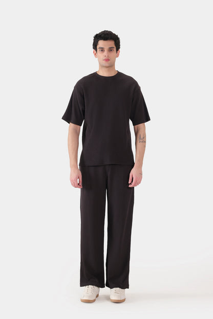 Relaxed Waffle Knit T-Shirt - Cougar Clothing