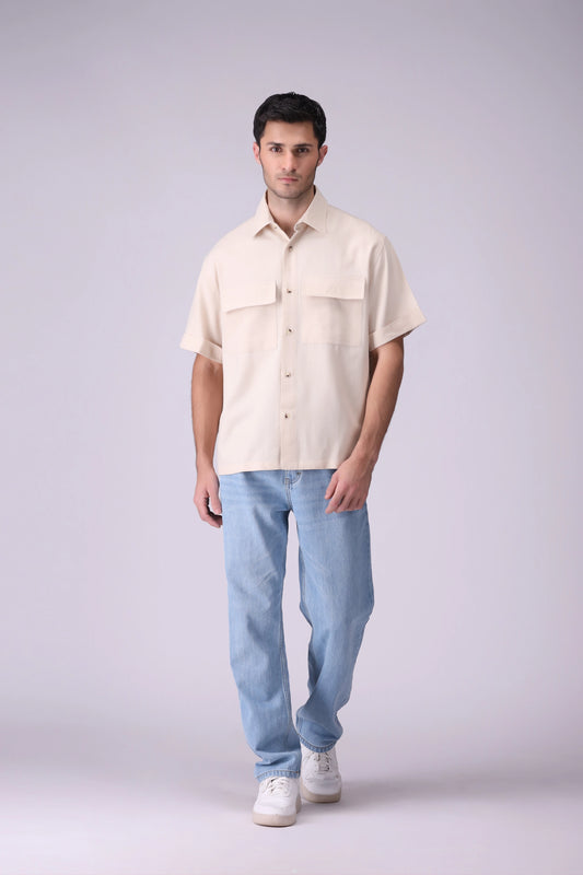 Baggy Fit Shirt With Flap Pockets - Cougar Clothing