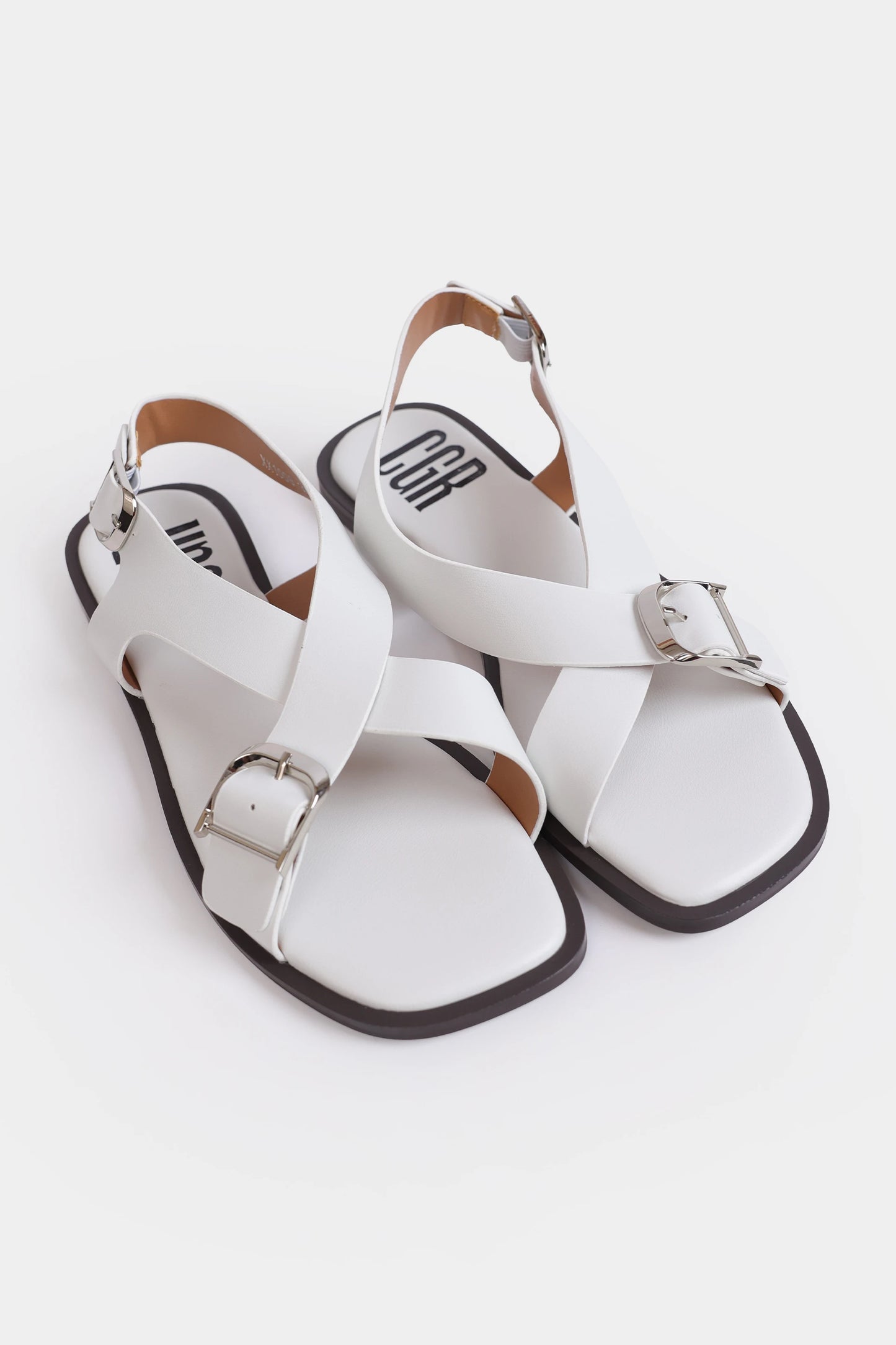 Cross Strap Flat Sandals - Cougar Clothing