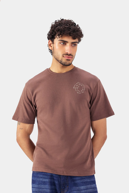 Puff Printed Earth Scripted T-Shirt - Cougar Clothing