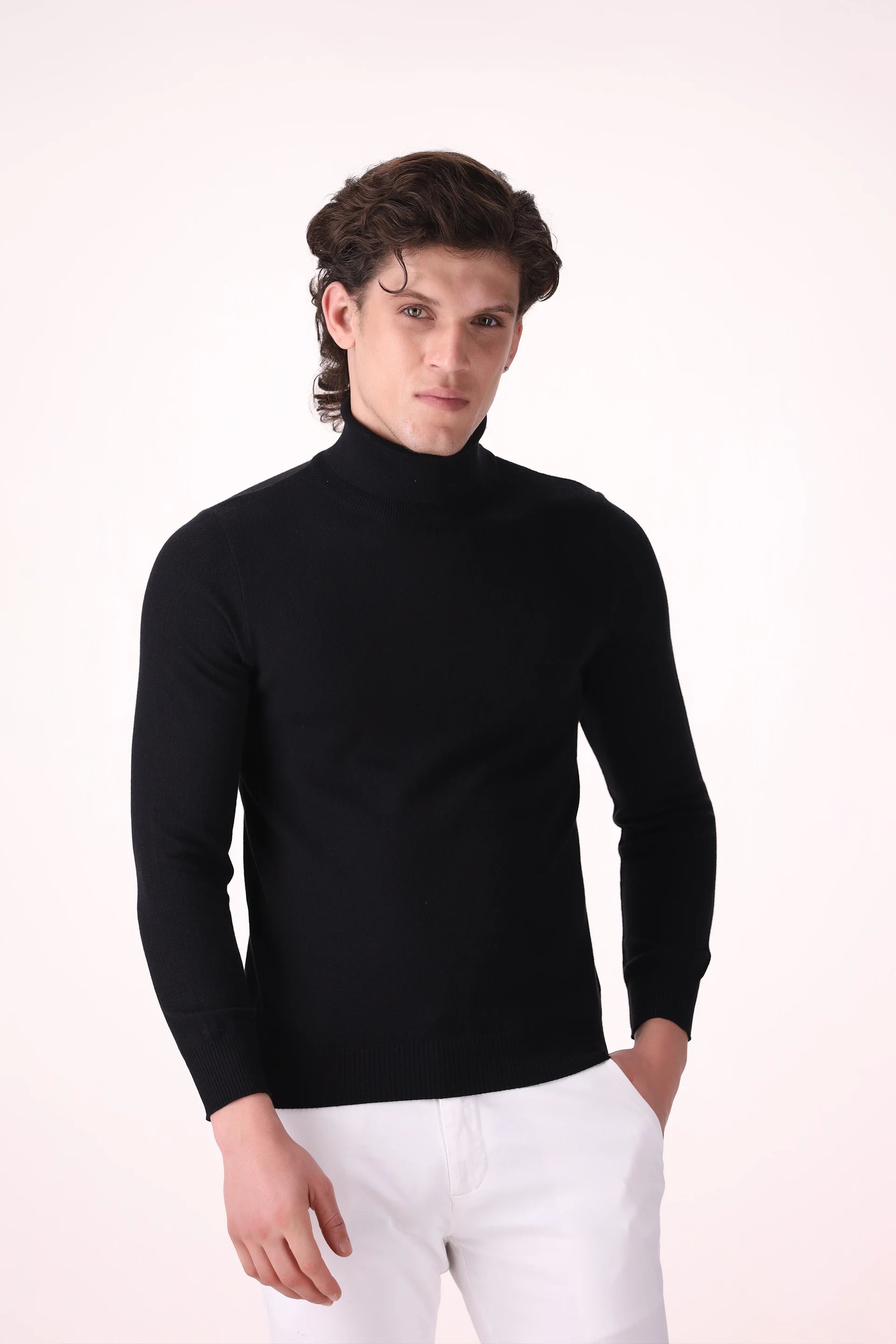 Extra Fine Roll Neck Sweater - Cougar Clothing
