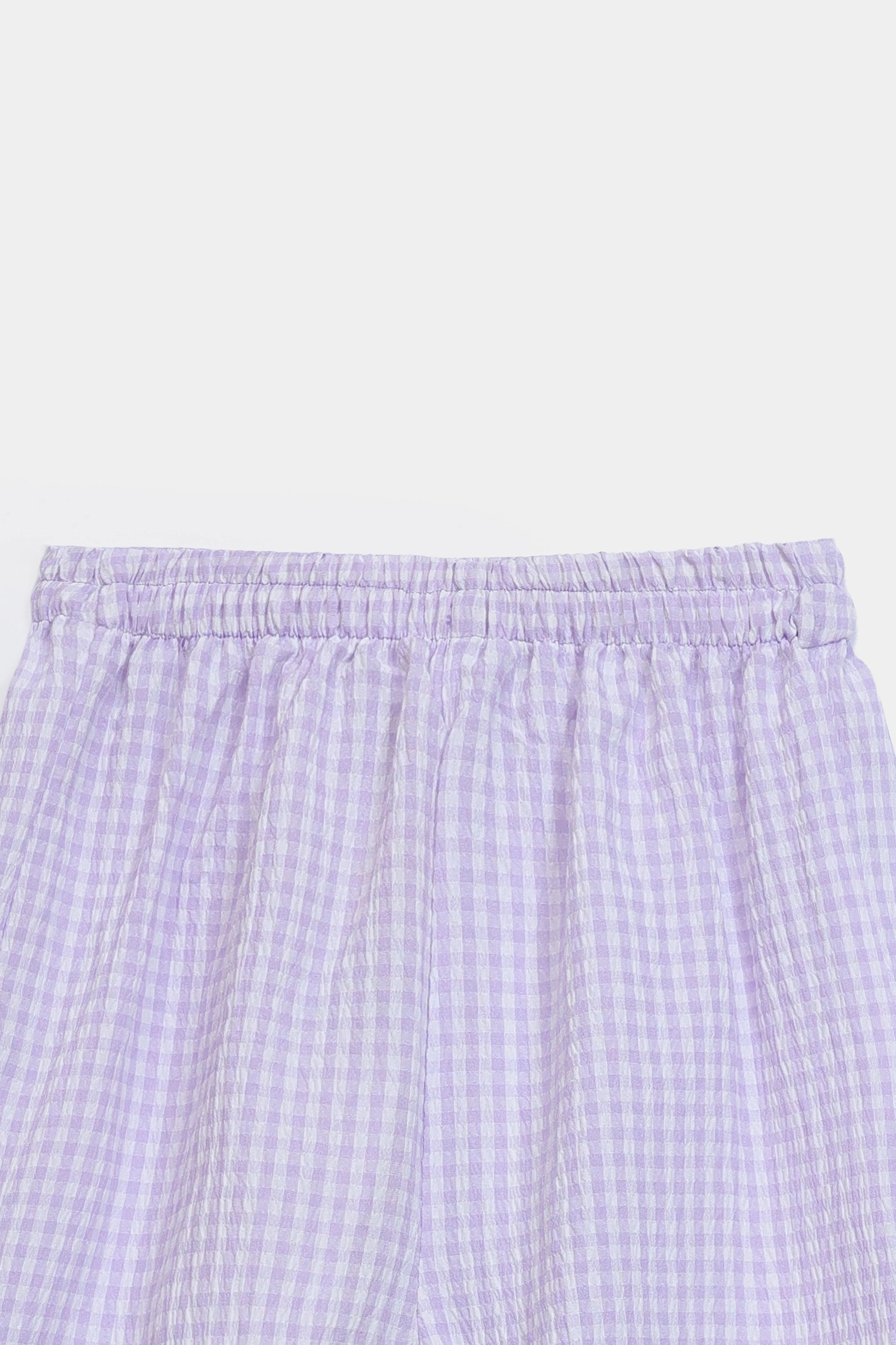 Checkered Cotton Shorts - Cougar Clothing