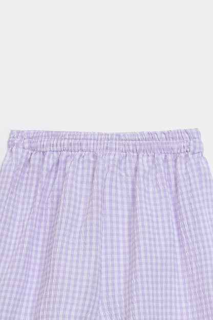 Checkered Cotton Shorts - Cougar Clothing