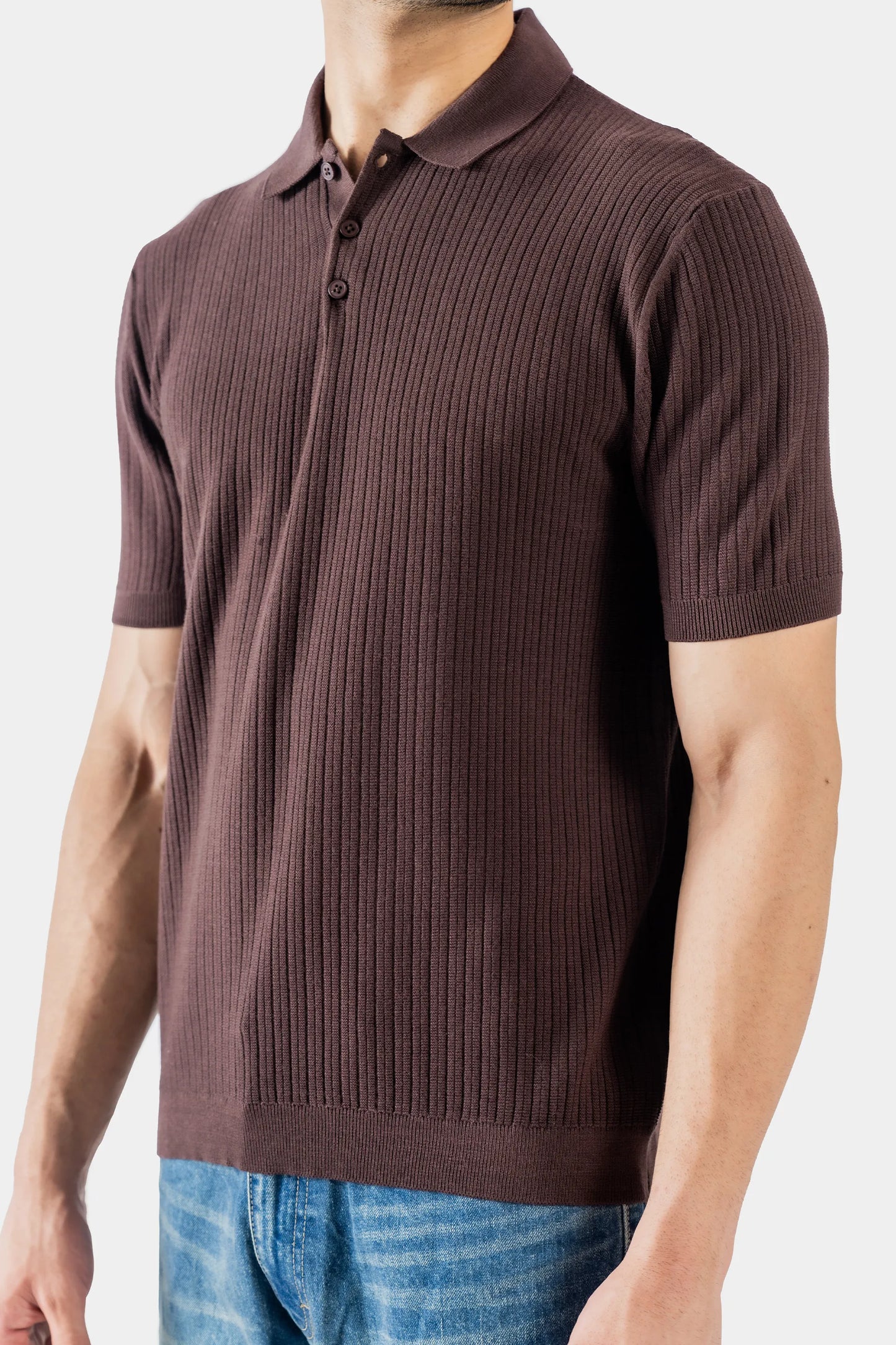 Vertical Knit Polo - Cougar Clothing