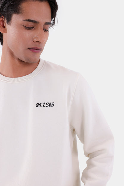 Relaxed Embroidered Sweatshirt - Cougar Clothing