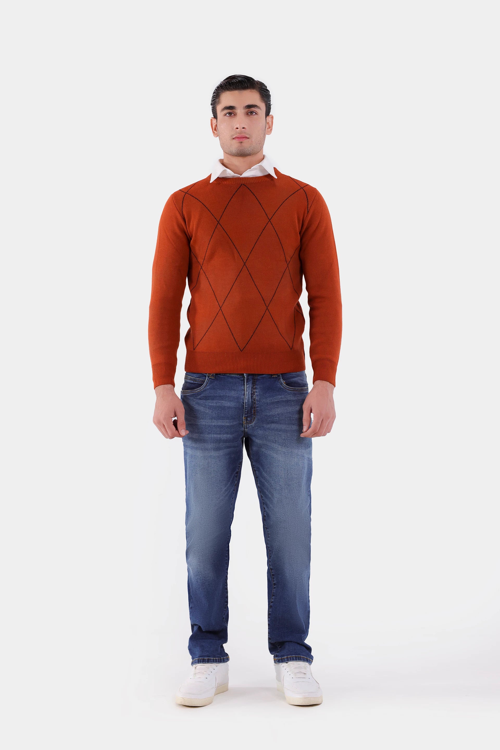 Argyle Knit Sweater - Cougar Clothing