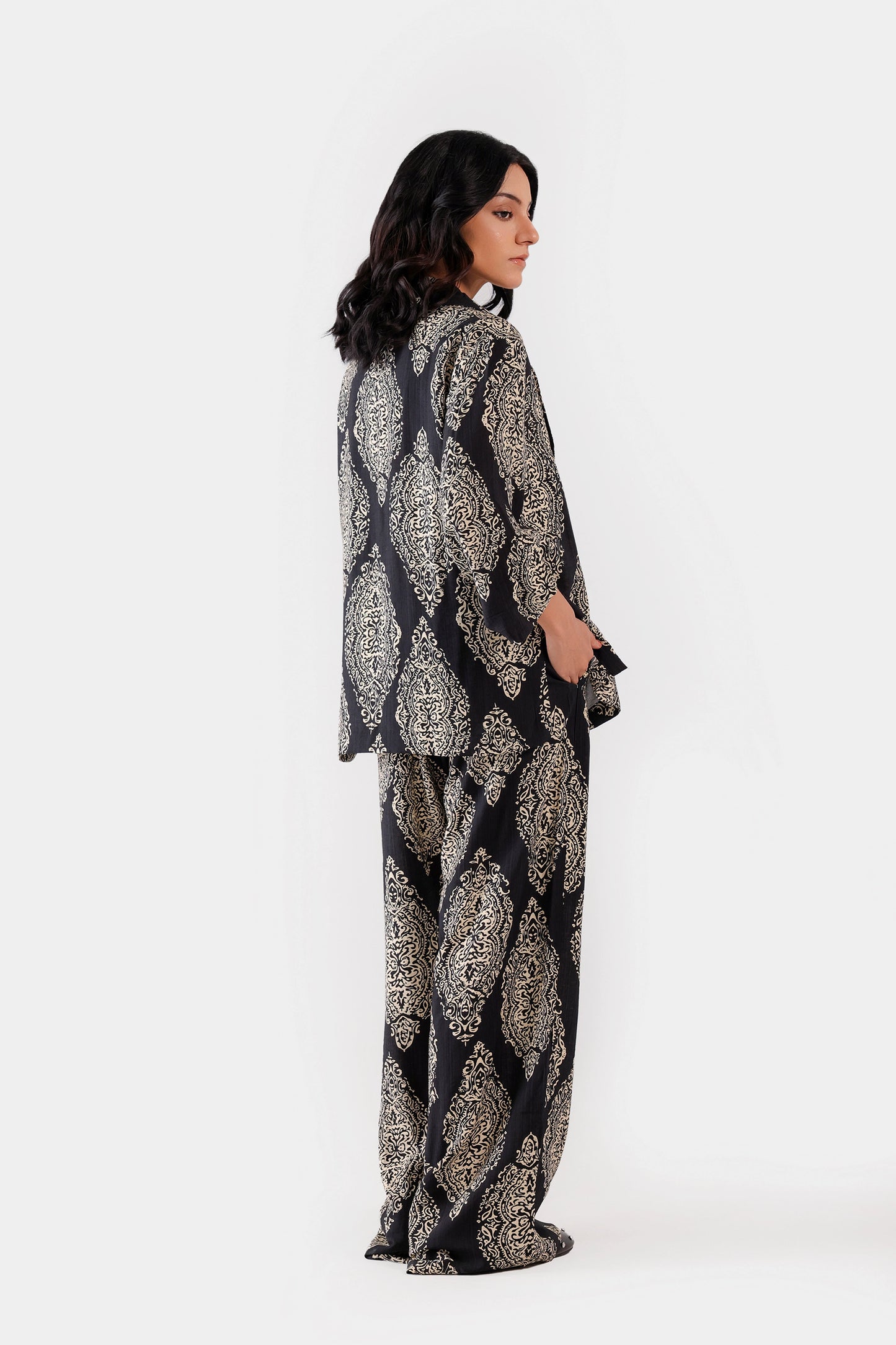Printed Viscose Blend Trousers - Cougar Clothing