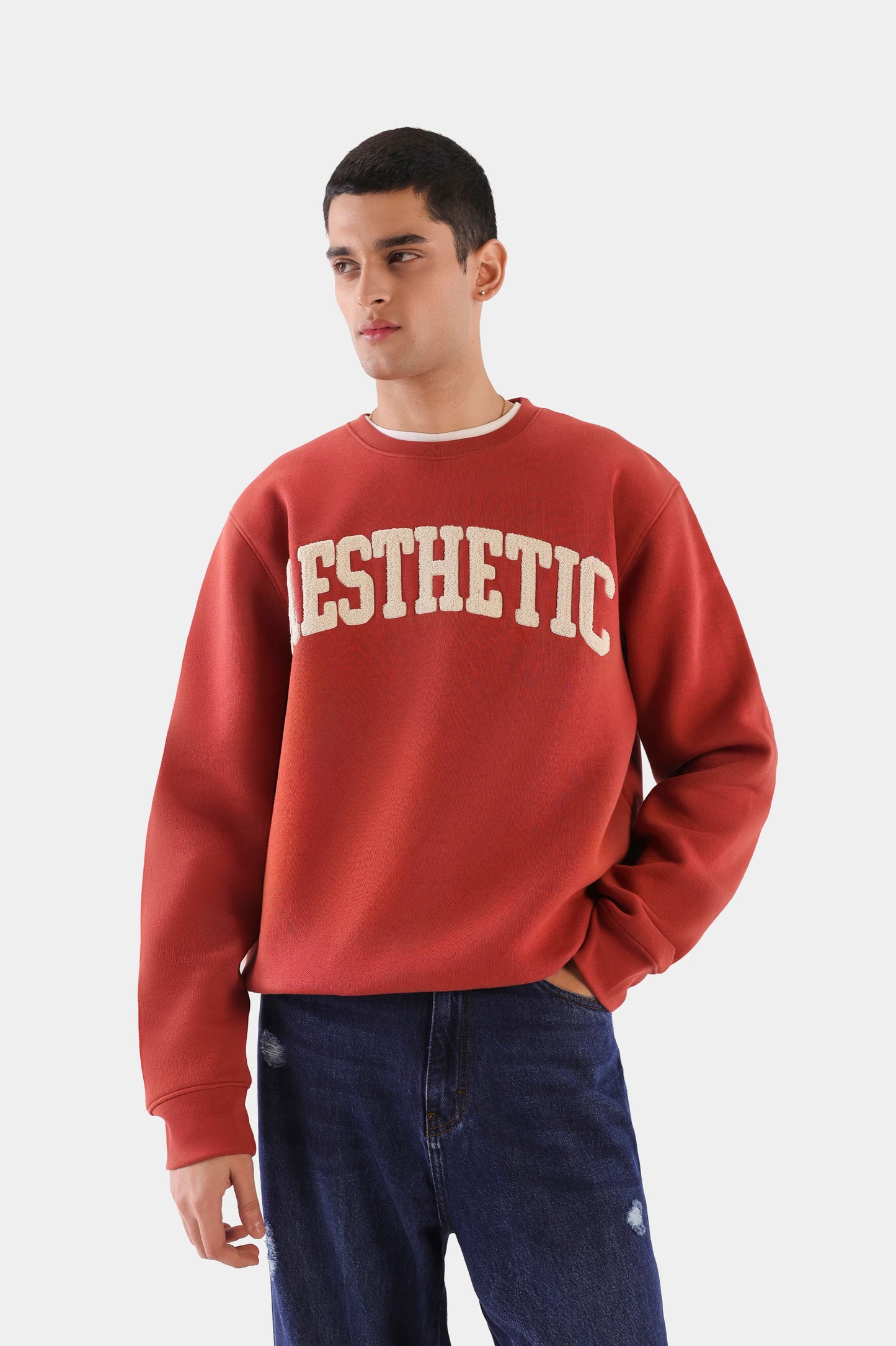 Chenille Letter Sweatshirt - Cougar Clothing