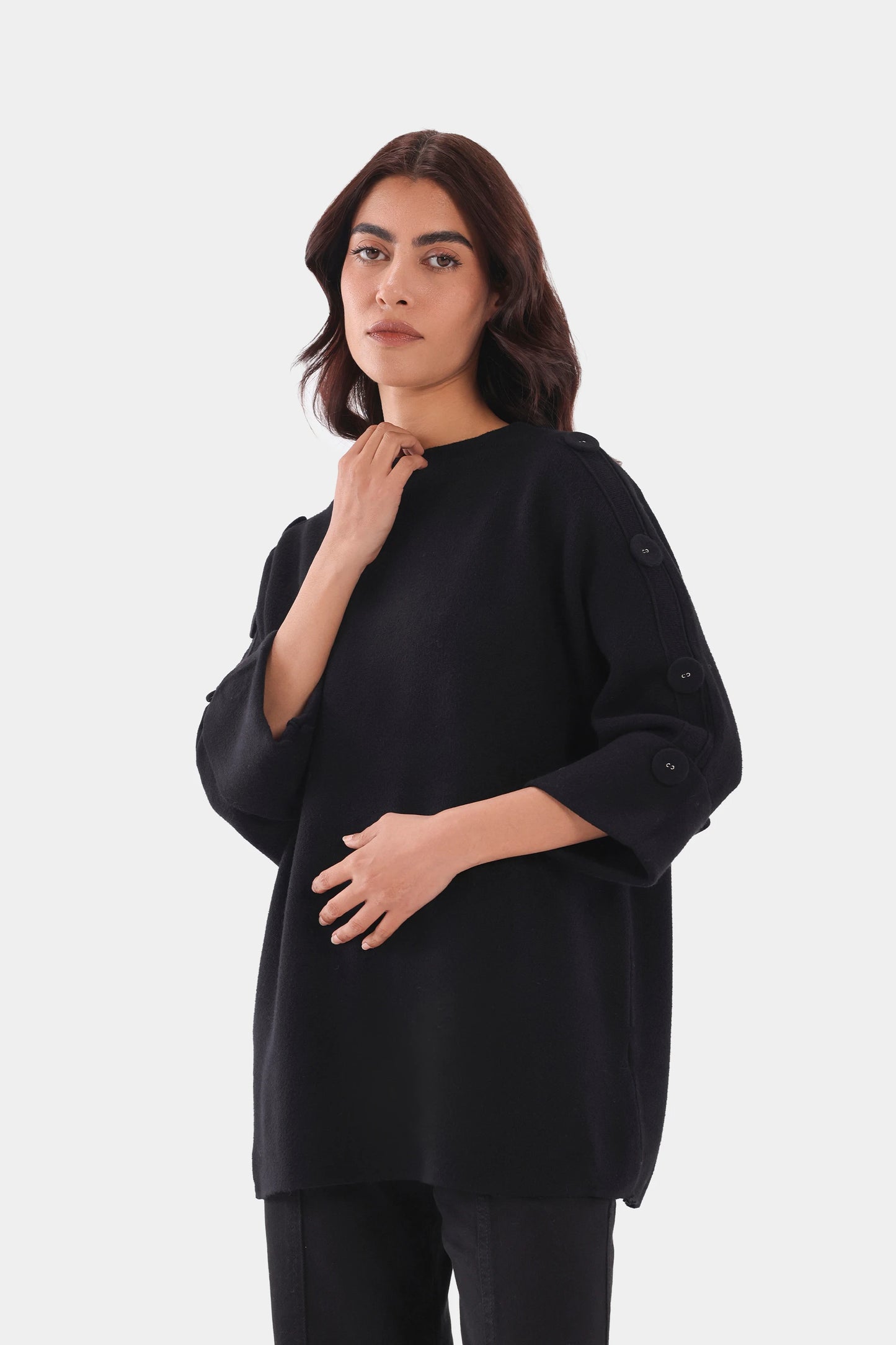 Button Detailed Sweater - Cougar Clothing