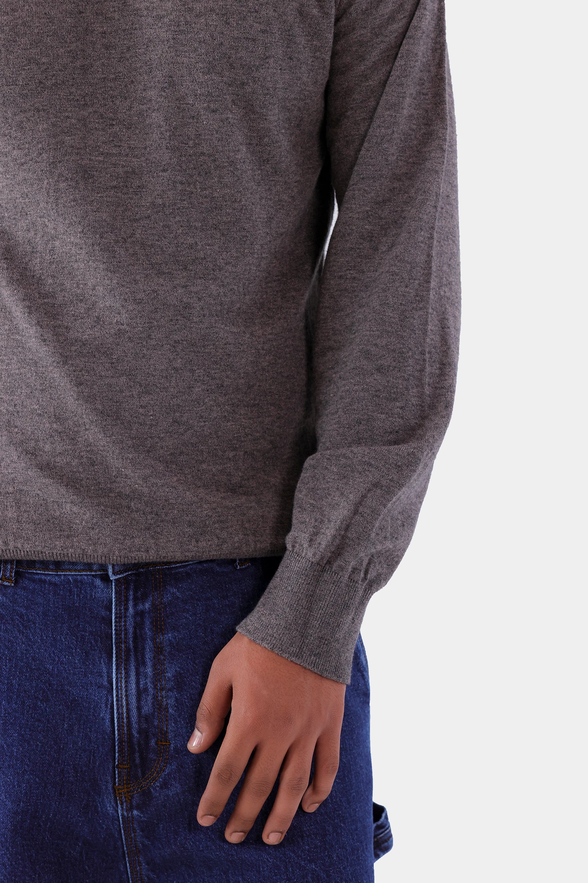 Textured Crew Neck Sweater - Cougar Clothing