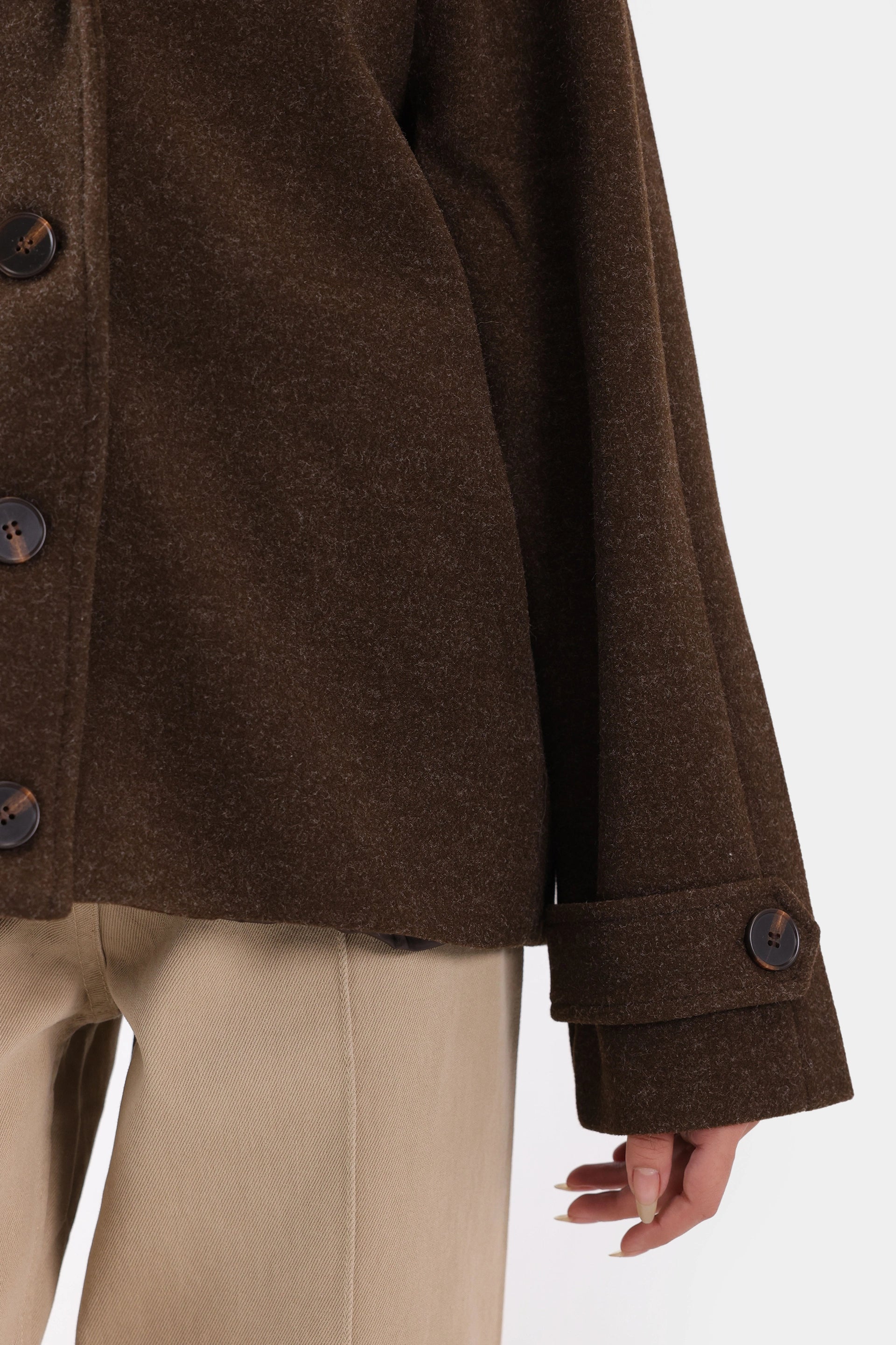 Hooded Button-Down Coat - Cougar Clothing